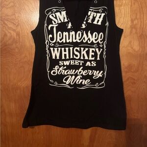 Black Cut Out Sleeveless Muscle Tee